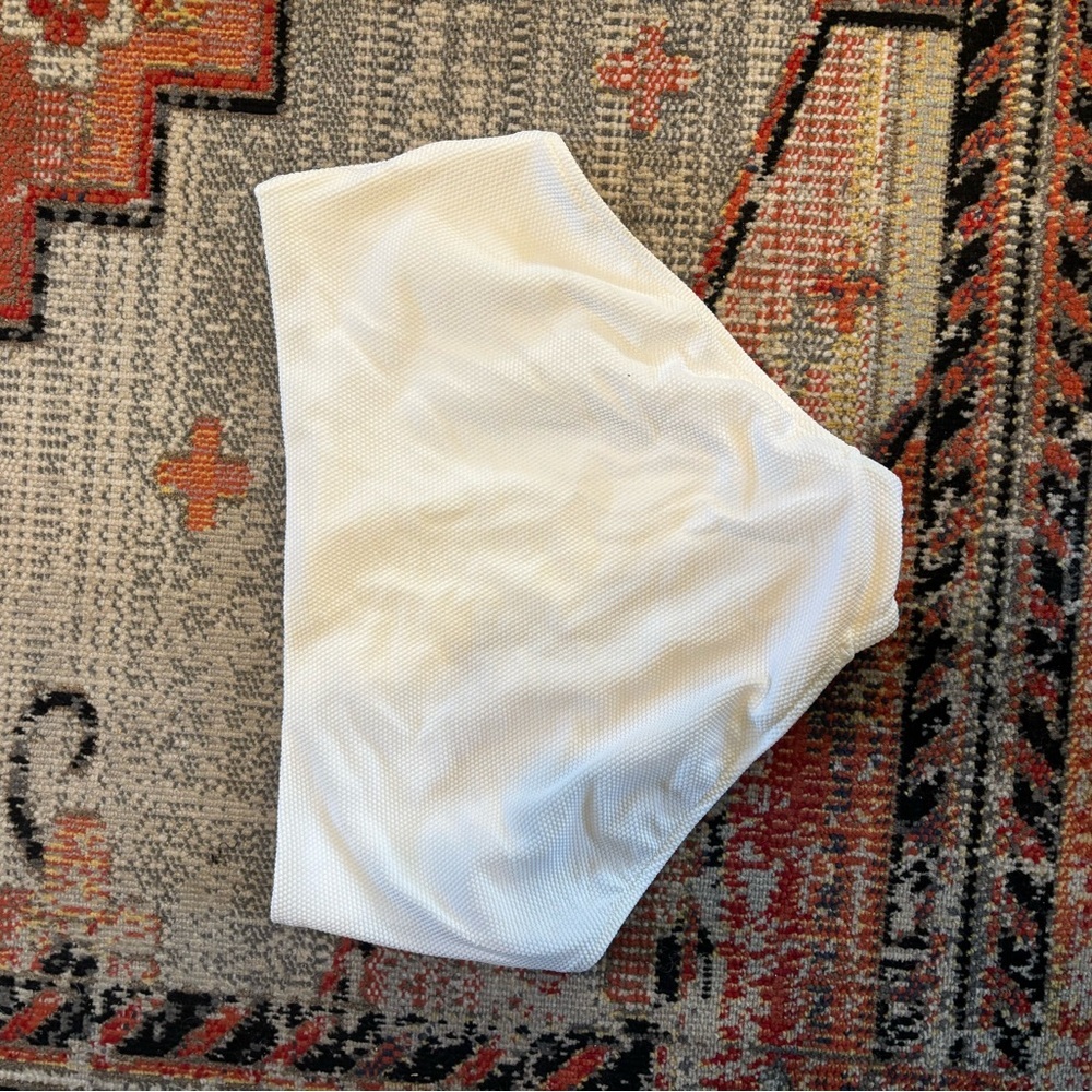 Athleta White Pique High Waist Swim Bottom - Picture 5 of 6